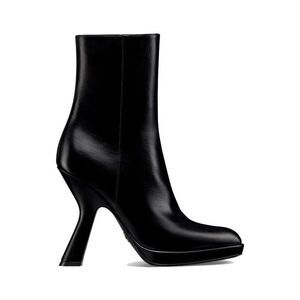 Christian Dior D-Fiction Leather Heeled Ankle Boot Noir Black Size 8.5